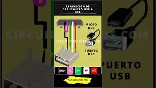 Como reparar un cable micro USB a USB #electronico #electronico