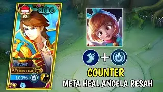 HOW TO COUNTER META HEAL ANGELA SOLO RANKED WITH XAVIER | XAVIER BEYOND BUILD & EMBLEM - MLBB