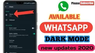 Finally WhatsApp Get Dark Mode Now | whatsapp dark mode kaise kare 2020 | Dark Mode  in WhatsApp
