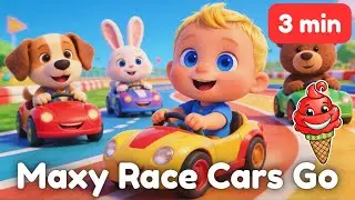 Maxy Race Cars Go 🚗 | Fun Race Car Song for Toddlers & Kids | AdventureTunes