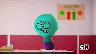 Alan the balloon eats an eggplant