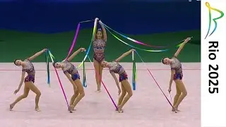 China Group 5 Ribbons All Around Final (26.250) 2025 Rio Rhythmic Gymnastics World Championships