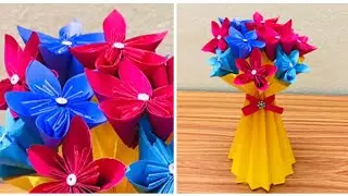 Easy DIY Paper Flower Vase and Flowers / DIY Crafts || Dev&rsquo;s Creative