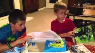 Ethan opening Becky's gift