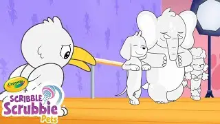 Makena Goes To Dance Class! 💃 Crayola Scribble Scrubbie | Funny Cartoons for Kids