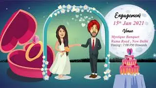 Punjabi Sikh Wedding Invitation | Caricature Invitation Video