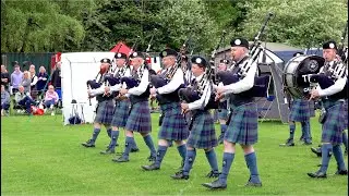 Deeside Caledonia Pipe Band compete Grade 2 at Banchory 2024 North of Scotland band Championship