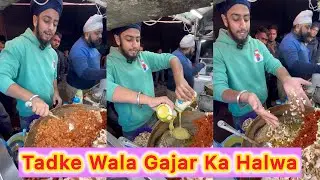 Desi Ghee Tadke Wala Gajar Ka Halwa in Jalandhar 😍❤️ | Winter Special Halwa at Just ₹60 🤩