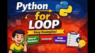 Python for Loop Explained | Sum, Factorial & Even Numbers | Easy Examples for Beginners