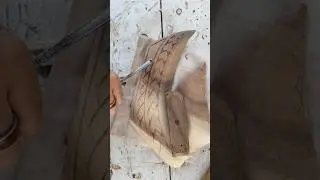Carving monkey pod wood 🪵 #hawaii #asmr #satisfying #carving #polynesian