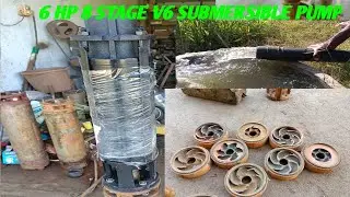 6 HP 8 [STAGE V6 SUBMERSIBLE PUMP] 😱 pani ka pressure 6 HP Motor Rewinding 