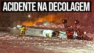 AVIÃO CAIU DURANTE A TENTATIVA DE DECOLAGEM