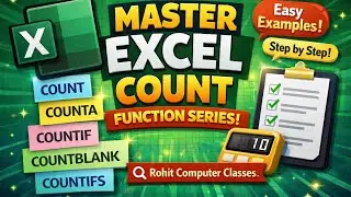 Excel COUNT Series All Functions | COUNT, COUNTA, COUNTIF, COUNTBLANK, COUNTIFS #excel #beginner 