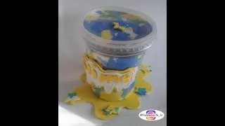 Slime de e v a  (porta trecos- decora&ccedil;&atilde;o)