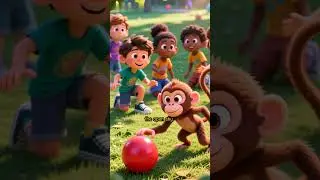 Kids Play with monkey #monkey #park #ailearningsforkids #ytshorts #kidsstories #entertainment #viral