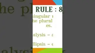11 rules of plural noun. Full video is on YouTube channel. #online #viral #learning #english #video