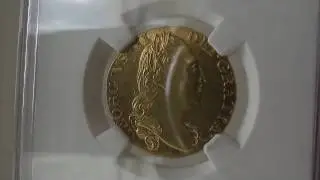 グレートブリテン　ギニー金貨　Great Britain George III gold Guinea 1785 MS63　NGC