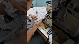Sleeve Attach of T Shirt by Overlock Machine #sleevejoin #sleeveattach #overlock #sewing tutorial