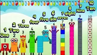 NUMBERBLOCKS: Учимся считать по одному и по десяткам || Учимся читать числа @kidslearningvideos29