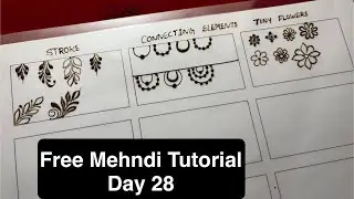 Free Mehndi Tutorial day 28 | Dubai style Mehndi design tutorial #mehndi #dubaimehandi #dubaimehndi 