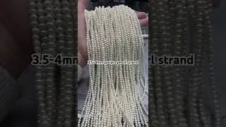 3.5-4mm potato shape white color real pearl strand #jewelry #pearl#strand#pearls#string#diy#handmade
