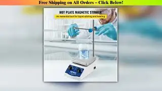 SucceBuy 1000ML Electric Magnetic Stirrer Hot Plate Vortex Mixer Shaker With Stir Bar Medical