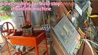 Panel for auto stop chainlink fencing machine