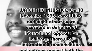 Witnessed Of The Execution Of The Ogoni 9