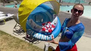 Airobots Baby Pool Float With Canopy