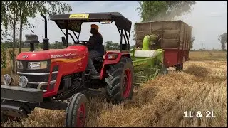 Mahindra YUVO 575 DI On Straw Reaper. Better than Arjun Novo?