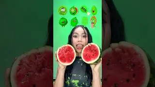 ASMR Mukbang 🤢💀 Eating Random Green Food #funny #shorts #mukbang #eating #food