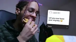 eating food while answering ur stupid questions + 100k play button