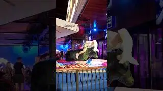 machincal bull ridding highlight #benidorm #fun #bullrider