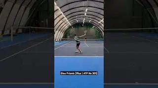 Slice backhand drill with Dino Prizmic (19yo 🇭🇷 | ATP No 301) #tennis
