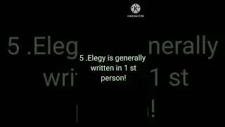 What is elegy ?                                           characteristics of elegy ....