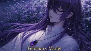 Quiet February Ambience – Amethyst & Violet Night | Focus, Study, Relax BGM (30min)