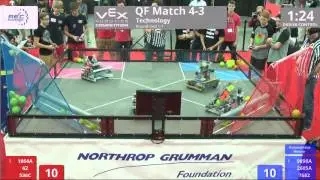 VEX Worlds 2016 - VRC HS Technology - QF 4-3 (1064A 62 536C) 154 vs 246 (9898A 2605A 7682)