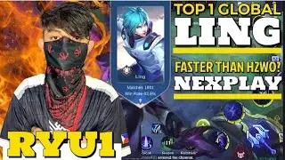 RYU1 TOP 1 GLOBAL LING | RYU1 LING GAMEPLAY | FASTER THAN H2WO LING? | ROBOTIC HAND | MLERIST