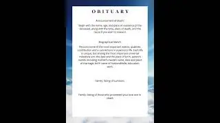 Heaven & Clouds Funeral Program Template