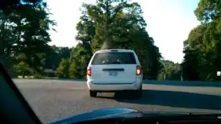 Crazy soccer mom burns out in minivan!!!