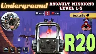 Sniper fury R20 Underground Assault Missions Level 1-5 | Sniper Fury gameplay | Invincible Sigog