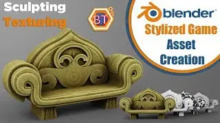 Blender Tutorial - Stylized Game Asset Creation \ Low Poly Modeling \ Sculpting With Textures