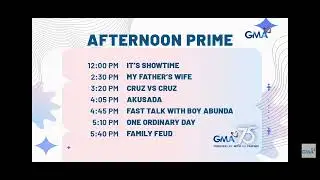 GMA - Afternoon Prime Schedule (09-SEPT-2025)