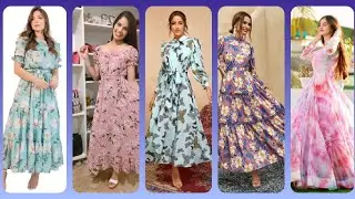 Floral dress designs||light and comfy summers long maxi||one piece floral gown||pearl passion