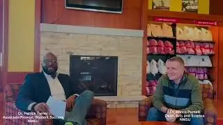 Aggie Beat - Dr. Patrick Turner sits with Dr. Enrico Pontelli, Dean of Arts and Science, NMSU