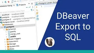 Как экспортировать базу данных в SQL в DBeaver