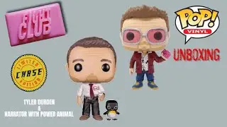 Tyler Durden & Narrator With Power Animal Chase Funko Pop Vinyl Fight Club Chase Limited Edition