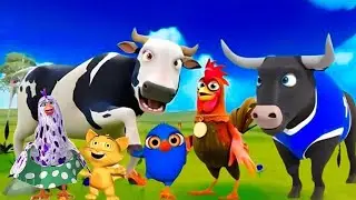 El pollito y el Tractor de la Granja del Toro y del Pollito la granja de la vaca