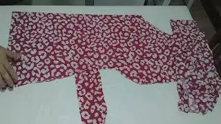 Como fazer blusa transpassada, sem molde,  super fácil, quase sem costura?