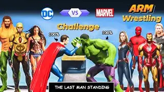 Super Strength Battle! 💪 Marvel vs DC | Epic Arm Wrestling Smackdown